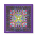 Dark Grid Mandala Magnet