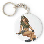 Dark Haired Army or Military Pinup Girl by Al Rio