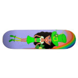 Dark Haired Leprechaunette Skateboard