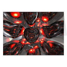 Dark Hearts Abstract Card
