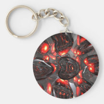 Dark Hearts Abstract Keychain