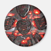 Dark Hearts Abstract Magnet