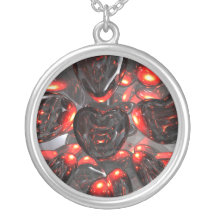 Dark Hearts Abstract Necklace