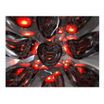 Dark Hearts Abstract Postcard