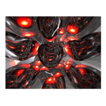 Dark Hearts Abstract Postcard