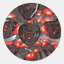 Dark Hearts Abstract Sticker