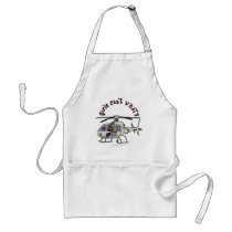 Dark Helicopter Pilot Girl Apron