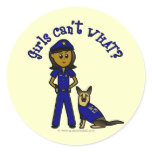 Dark K9 Police Girl Sticker