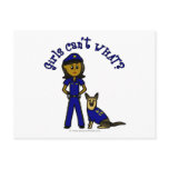 Dark K-9 Police Officer postcards