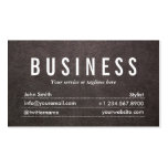 Dark Leather Texture Stylist Business Card