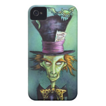 Dark Mad Hatter from Alice in Wonderland iPhone 4 Cases