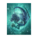 Dark Mermaid Postcard - Secret Kisses