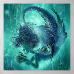 Dark Mermaid Print - Secret Kisses