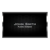 Dark Metal Cells Plastic Surgeon Business Card