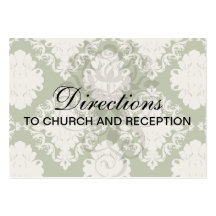 dark olive green cream romantic damask business cards
