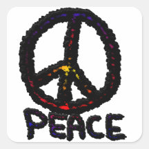 Dark Peace Square Sticker