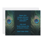 Dark Peacock Feather Birthday Invitation