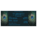 Dark Peacock Wedding Program invitations