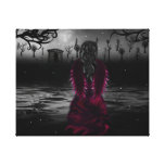 Dark Pink Angel Canvas Canvas Print