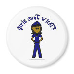 Dark Police Officer Girl magnets