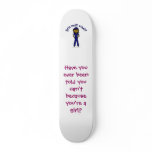 Dark Police Officer Girl skateboards