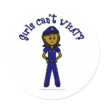 Dark Police Officer Girl stickers
