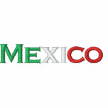 Dark polo shirt, Mexico, tri-colour embroidery