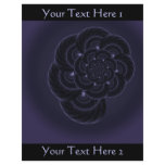 Dark Purple Flower Graphic. Spiral. Add Your Text! flyers