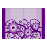 Dark Purple Flowers Card