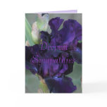 Dark Purple Iris Sympathy Card- customise