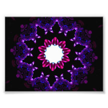 Dark Purple Kaleidoscope Mandala Photograph