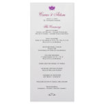 Dark Purple Orchid Wedding Program