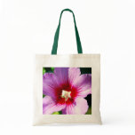 Dark purple Rose of Sharon tote bag