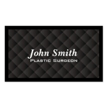 Dark Quilt Plastic Surgeon Business Card