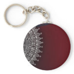 Dark red and silver design keychains