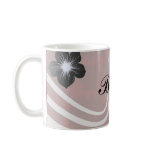 dark red bold damask design mugs