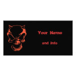 Dark Red Demon Skull photo cards