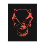 Dark Red Demon Skull postcards