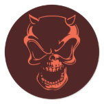 Dark Red Demon Skull stickers