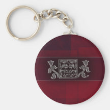 Dark red / marron - Indian accents Keychain