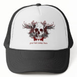 dark red skull Hat