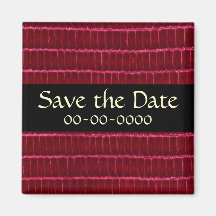 Dark Red Textured Leather Designs Magnets