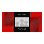 Dark Red Wave Graphic. Picture Card