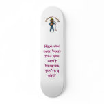 Dark Rocket Scientist Girl skateboards