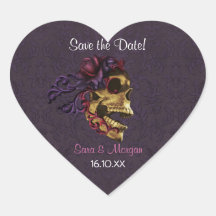 Dark Romance with Skull Art Sticker