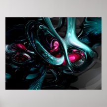 Dark Secrets Abstract Poster