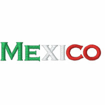 Dark shirt, Mexico, tri-colour Embroidered Polo Shirt