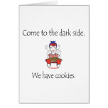 Dark Side Cookies Funny Design Greeting Cards