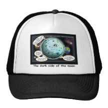 Dark Side Of The Moon Funny Cartoon Gifts Trucker Hat