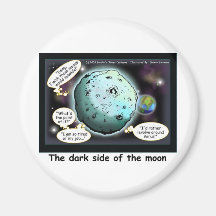 Dark Side Of The Moon Funny Cartoon Gifts Fridge Magnets